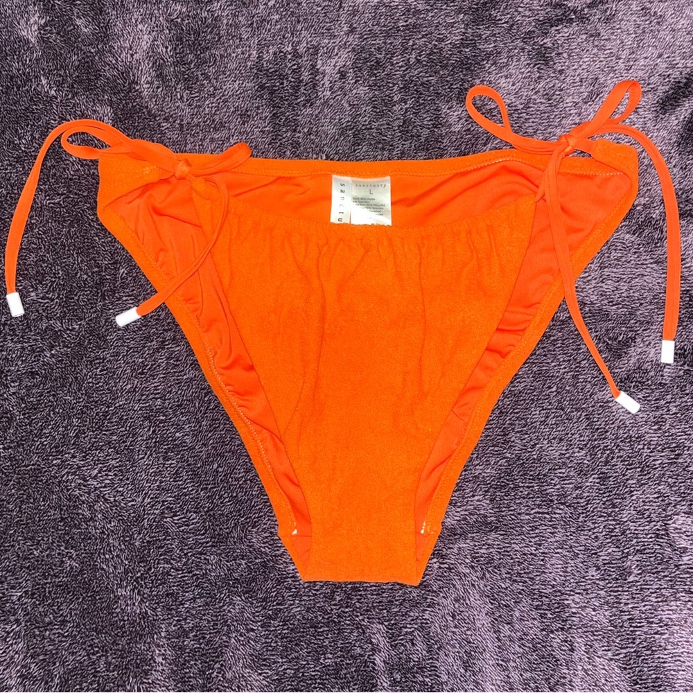 Sanctuary Vibrant Orange tie side Bikini Bottom